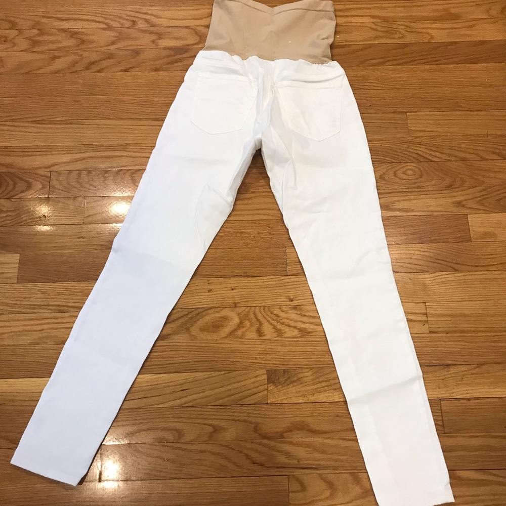 White AG Skinny ankle maternity jeans size 26.
